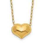 14k Madi K Small Hollow Heart with extender Necklace