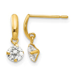 14k Madi K CZ Dangle Post Earrings