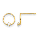 14k Madi K CZ Circle Post Earrings