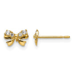 14k Madi K CZ Bow Post Earrings