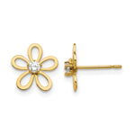 14k Madi K CZ Flower Childrens Post Earrings
