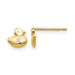 14k Madi K CZ Duck Post Earrings