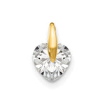 14k Madi K CZ Heart Pendant