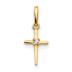 14k Madi K CZ Cross Pendant
