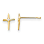 14k Madi K CZ Cross Post Earrings
