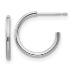 14k White Gold Madi K Polished 1x J-Hoop Post Earrings