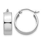 14k White Gold 5.5x Polished Hoop Earrings
