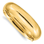 14k 11/16 High Polished Hinged Oval Bangle Bracelet