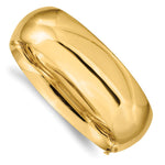 14k 13/16 High Polished Hinged Oval Bangle Bracelet