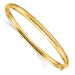 14k 3/16 High Polished Hinged Oval Bangle Bracelet