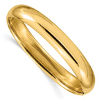 14k 7/16 Oversize High Polished Hinged Oval Bangle Bracelet
