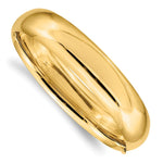14k 9/16 High Polished Hinged Oval Bangle Bracelet