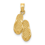 14k 3-D Flip Flops Pendant