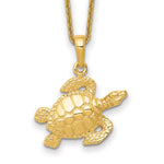 14k Sea Turtle Necklace