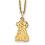 14k Puppy Charm w/ chain