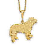 14k Labrador Dog Necklace