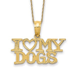 14k I HEART MY DOGS Necklace