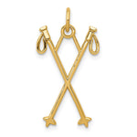 14k Ski Poles Charm