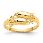 14k Double Dolphin Bypass Ring