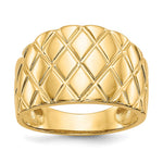 14K Quilted Pattern Dome Ring