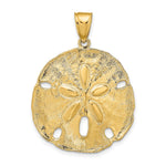 14k Large Sand Dollar Pendant