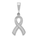 14k White Gold Awareness Ribbon Pendant