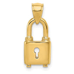 14K Polished Padlock Charm