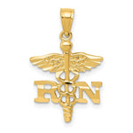 14k Diamond-cut RN Pendant