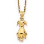 14k Polished Sitting Dog Necklace