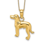 14k Greyhound Dog Necklace