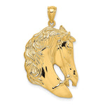 14K Horse Head with Long Mane Charm