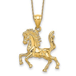 14k 3-D Horse Necklace