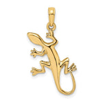 14K 2-D Gecko Charm