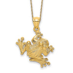 14k Frog Sitting Necklace