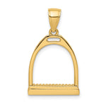 14K 3-D Polished Large Horse Stirrup Charm