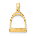 14K 3-D Polished Small Horse Stirrup Charm