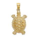14K Large Land Turtle Charm