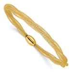 14K Mesh Twist Slip-on Stretch Bracelet