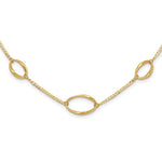 14k Polished Oval Link Necklace