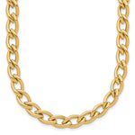14K Polished Fancy Oval Link Necklace