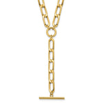 14K Polished Flat Oval Link Drop w/ ext. Choker Necklace