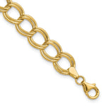 14K Polished Fancy Circle Link Bracelet