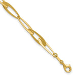 14K Polished Fancy Link with extender Bracelet