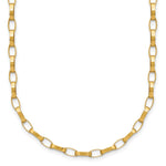 14K Polished Fancy Link with extender Necklace