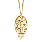 14K Polished Fancy with ext. Necklace