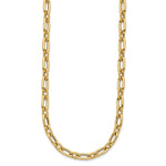 14K Polished and Textured Fancy Link Necklace