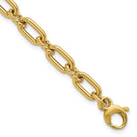 14K Polished and Textured Fancy Link Bracelet