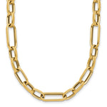 14K Polished Fancy Oval Link Necklace