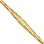 14K Polished and Grooved 4 to Graduated Bracelet