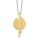 14K Polished and Brushed with ext. Necklace